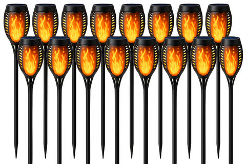 LED Solar Powered Garden Lights – IP65 Waterproof, 53 cm Tall Flickering Light