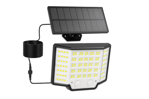 8W Solar Motion Sensor LED Security Light – Outdoor Wall Mount