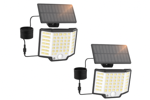 8W Solar Motion Sensor LED Security Light – Outdoor Wall Mount