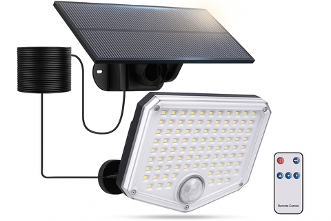 6W Solar Motion Sensor LED Security Light – Outdoor Wall Mounted