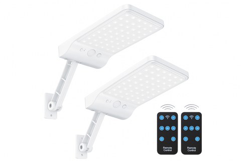 2 x 6W LED Motion Sensor Solar Security Lights – Outdoor Wall Set