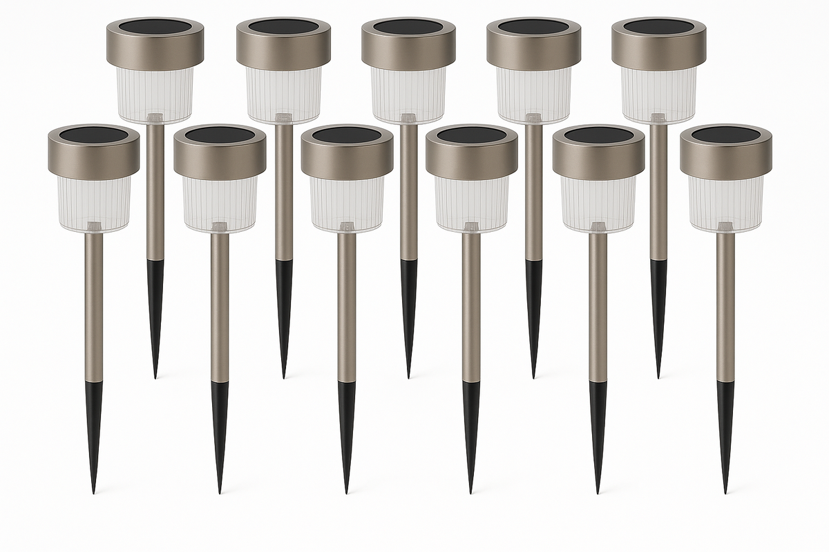 10 Pcs LED Solar Powered Stake Lights – Outdoor Garden Pathway Lights