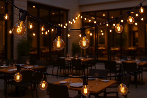 31M Outdoor Festoon String Lights With G40 Bulbs