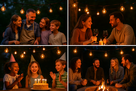 31M Outdoor Festoon String Lights With G40 Bulbs