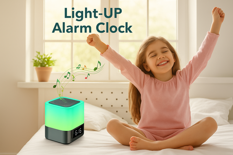Wireless Bluetooth Speaker with Touch Control Bedside Lamp