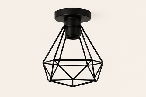 Retro Vintage Metal Chandelier Pendant Light – Warm White Flush Ceiling Fixture