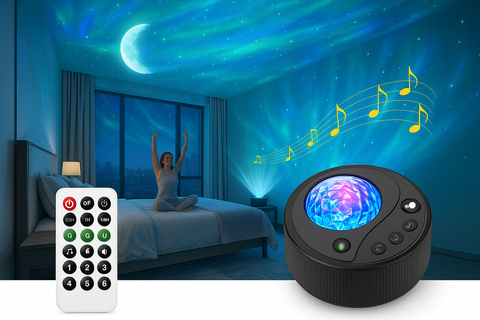 Galaxy Projector – Northern Lights Aurora Projector with 14 Colors & White Noise