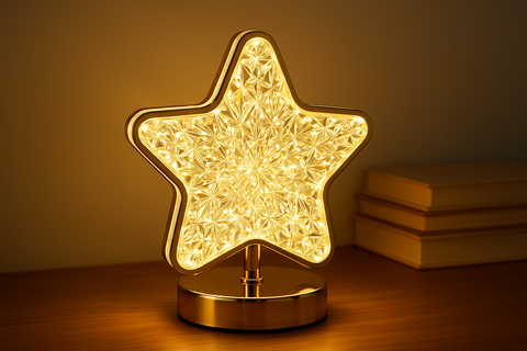 Moon Lamp – Retro Metal Bedside Table Night Light