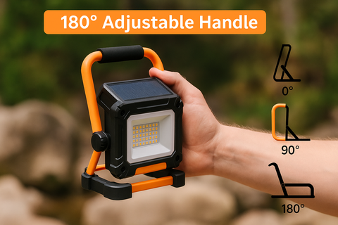 LED Rechargeable Work Light, LED Spot Light with USB Port, Portable Floodlight with 4 Modes, Security Lights Waterproof for Fishing, Hiking, Repairing, Emergency