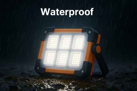 LED Rechargeable Work Light, LED Spot Light with USB Port, Portable Floodlight with 4 Modes, Security Lights Waterproof for Fishing, Hiking, Repairing, Emergency