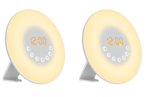 Sunrise Wake-Up Lamp Alarm Clock with FM Radio & 7 Colours