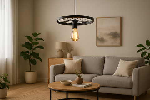 Triangle Retro Loft Pendant Light – Vintage Industrial Ceiling Lamp – E27 Base