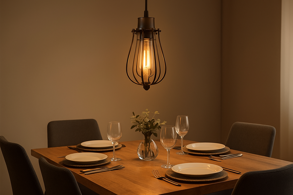 Vintage Cage Small Pendant Hanging Light – Retro Industrial Ceiling Lamp