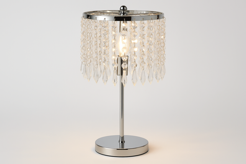 Chrome Crystal Jewelled Table Reading Lamp – 3 Elegant Designs