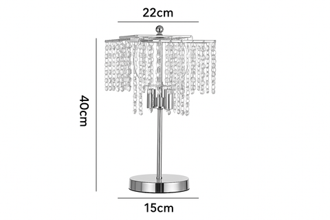 Chrome Crystal Jewelled Table Reading Lamp – 3 Elegant Designs