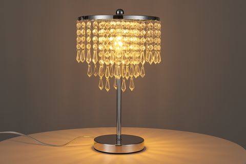 Chrome Crystal Jewelled Table Reading Lamp – 3 Elegant Designs