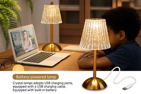 Modern LED Table Lamp – Rechargeable, Dimmable