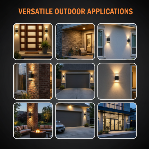 Outdoor Wall Light – Anthracite Up & Down – Modern Black Mains LED for Patio & Front Door