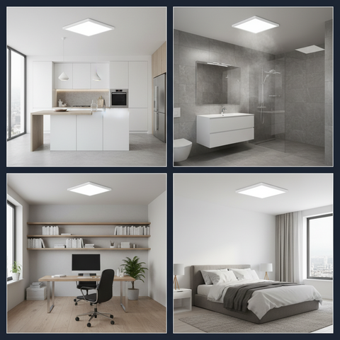 18W Square LED Ceiling Light – Cool White 6500K – Ultra-Bright Flush Mount