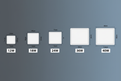28W LED Ceiling Light – Modern Square Panel – Select Wattage & Brightness
