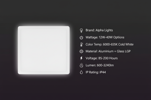 28W LED Ceiling Light – Modern Square Panel – Select Wattage & Brightness