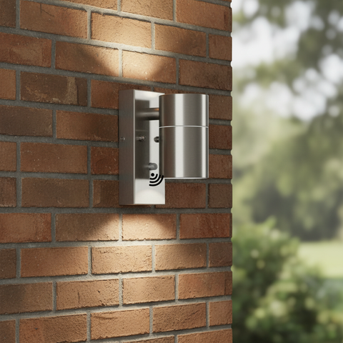 Modern Stainless Steel Outdoor Wall Down Light with Sensor – IP44