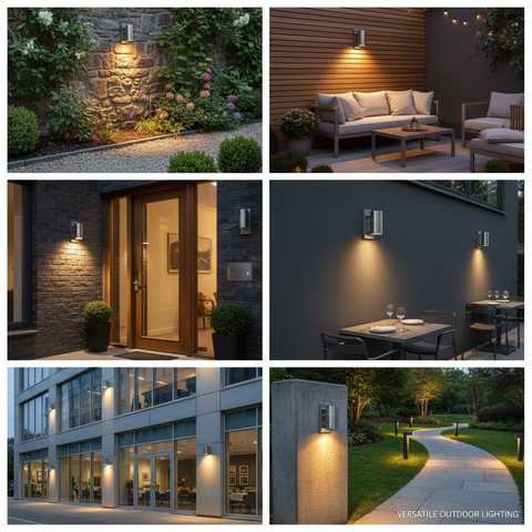 Modern Stainless Steel Outdoor Wall Down Light with Sensor – IP44