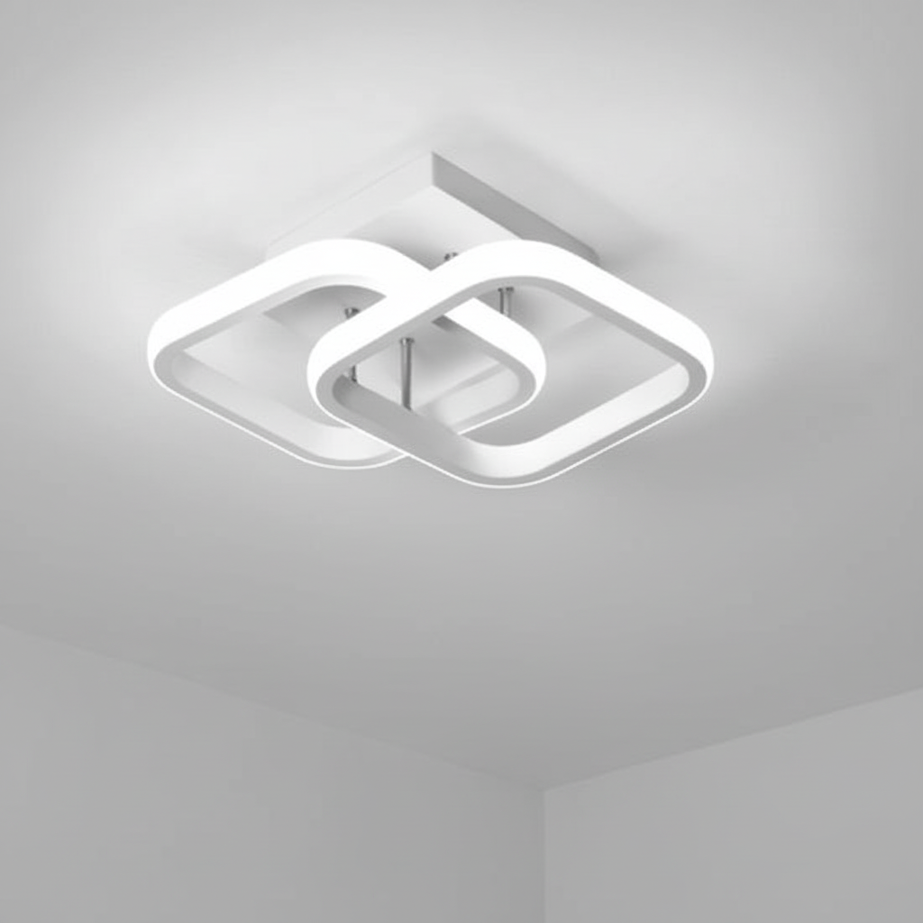 22W Modern LED Double Square Ceiling Light – Stylish Home Lighting