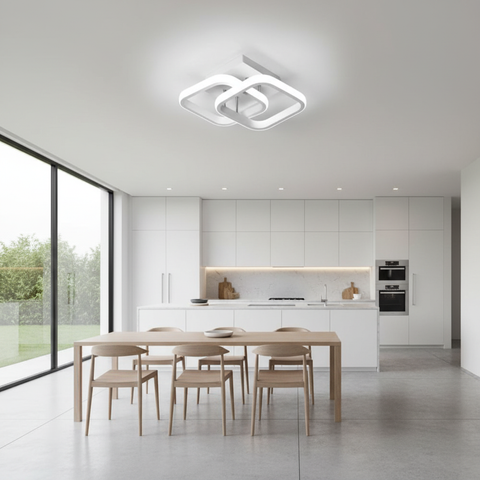 22W Modern LED Double Square Ceiling Light – Stylish Home Lighting