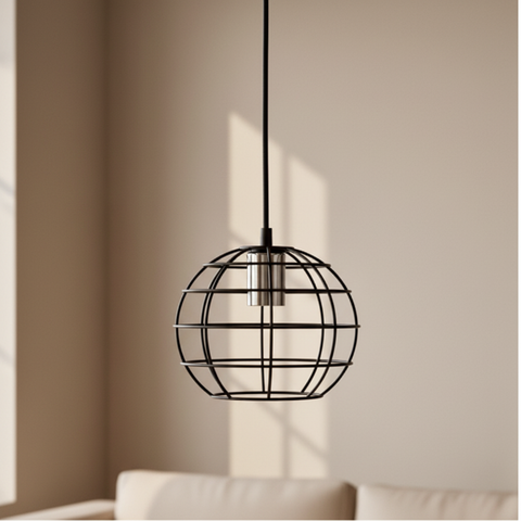 Black Iron Industrial Pendant CellinghLight – ST64 E27 – Vintage Indoor Style