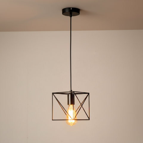Black Iron Industrial Pendant CellinghLight – ST64 E27 – Vintage Indoor Style