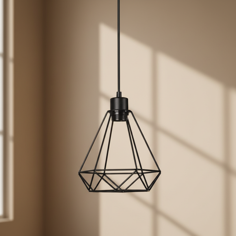 Black Iron Industrial Pendant CellinghLight – ST64 E27 – Vintage Indoor Style