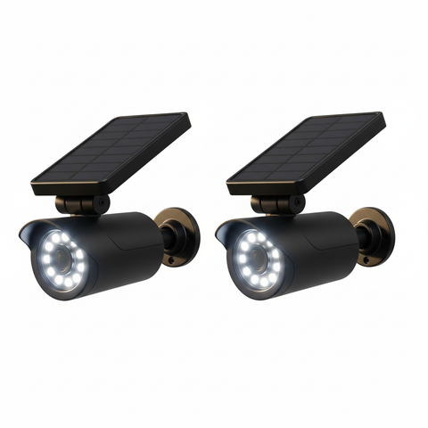 Solar Security Light Motion Sensor Dummy CCTV 8 LED – Vintage Lighting for Homes | IP65 Waterproof UK