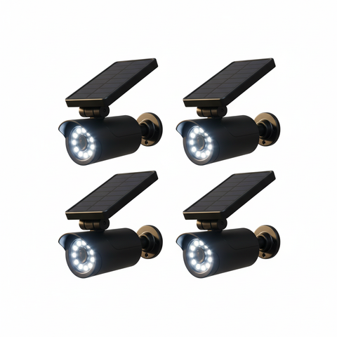 Solar Security Light Motion Sensor Dummy CCTV 8 LED – Vintage Lighting for Homes | IP65 Waterproof UK