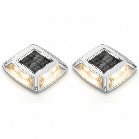 LED Solar Deck Lights Outdoor Waterproof Garden Step & Pathway Lamps