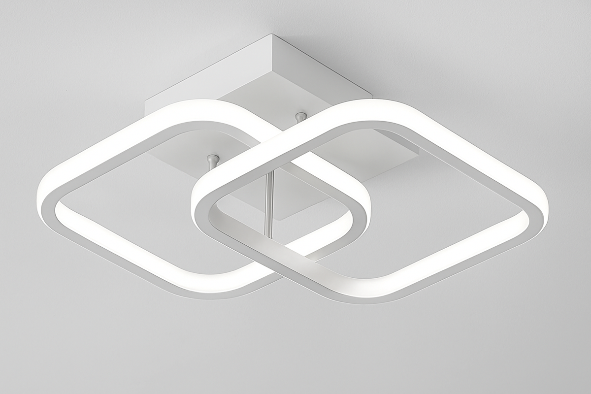 Modern LED Double Square Ceiling Light - 22W