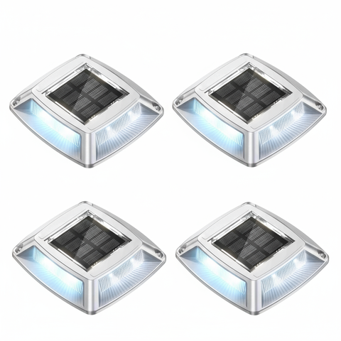 LED Solar Deck Lights Outdoor Waterproof Garden Step & Pathway Lamps