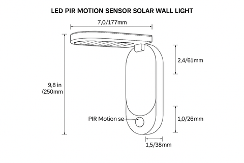Outdoor Motion Sensor LED Solar Security Light