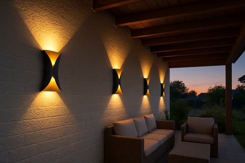 Modern LED Wall Light Sconces – IP65 Waterproof