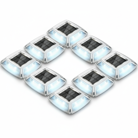 LED Solar Deck Lights Outdoor Waterproof Garden Step & Pathway Lamps