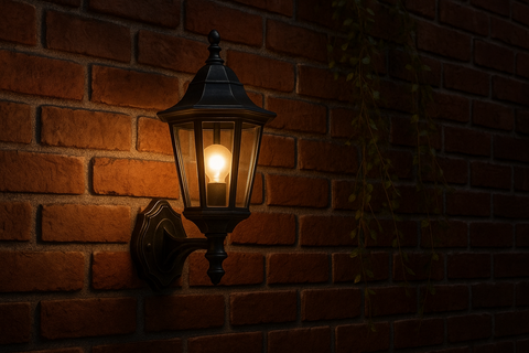 Traditional Garden Wall Lantern with Motion Sensor
