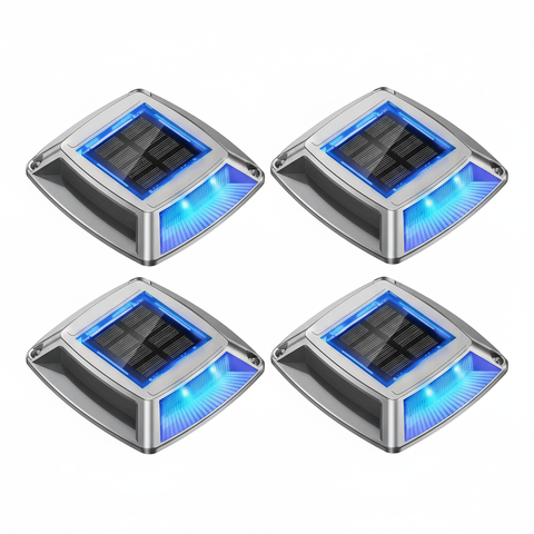 LED Solar Deck Lights Outdoor Waterproof Garden Step & Pathway Lamps