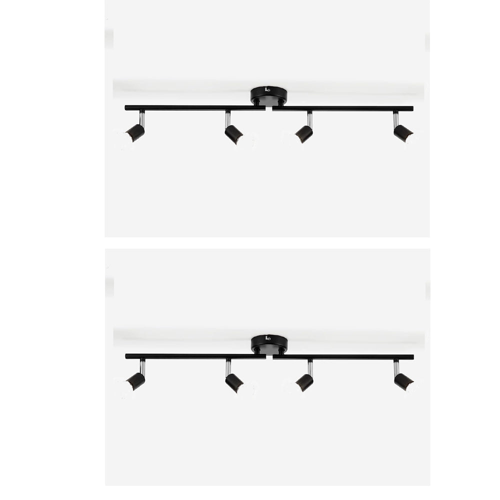 4-way LED spotlight ceiling fitting in matte black finish â€“ UK.

