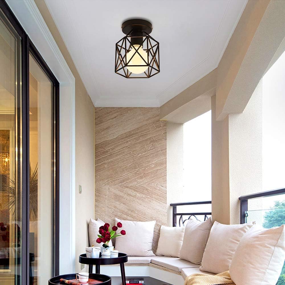 Compact hallway ceiling light fixture

