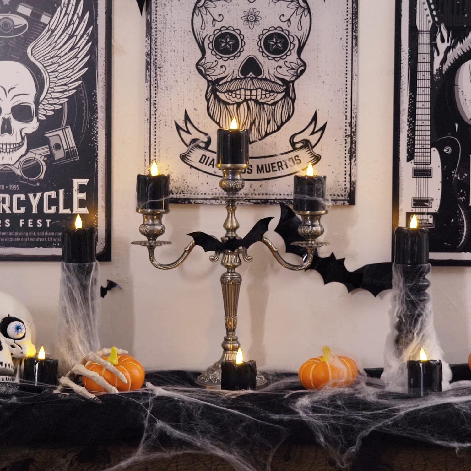 melted wax fake candles battery operated