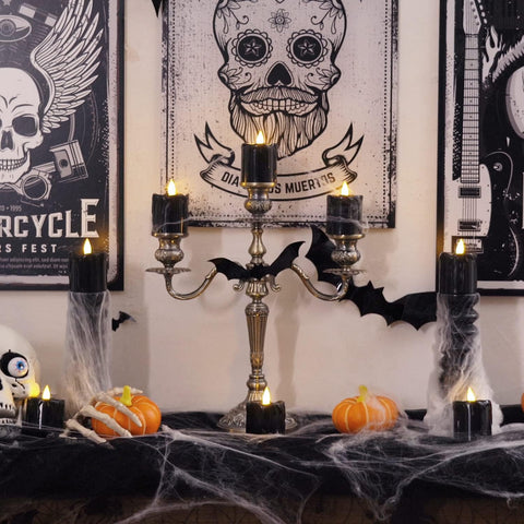 melted wax fake candles battery operated