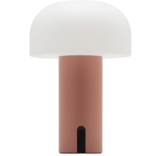 LED Mushroom lamp, Splash-Proof IP 44, Suitable for Garden, Terrace and Balcony, at Least 6h Lighting time, Cordless & Rechargeable Battery, matt Pink