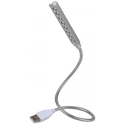 USB Keyboard and Reading Light ULT05 - Gooseneck Flexible LED Lights USB Powered for Desks, Books, Bedsides, Keyboards, Worktops