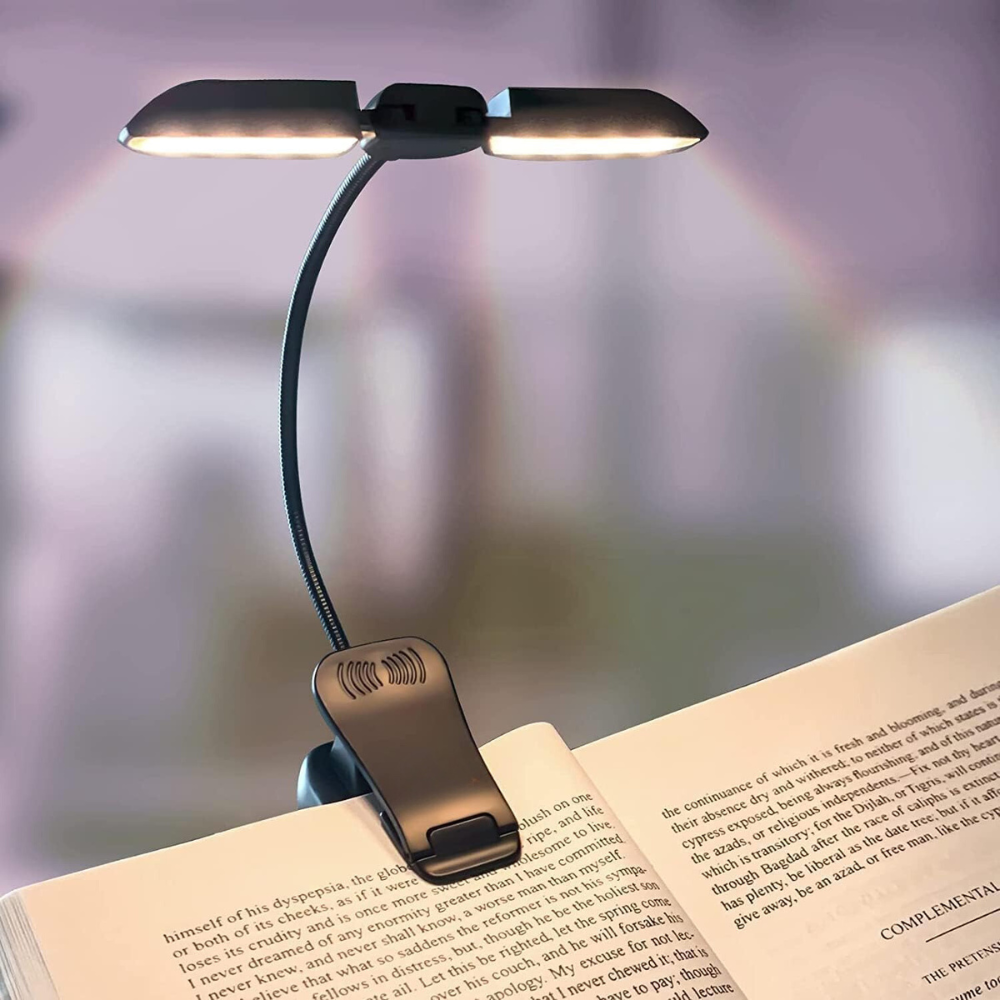 14 LED Rechargeable Book-Light for Reading at Night in Bed,Warm/White Reading Light with Clamp,180°Adjustable Mini Clip on Light,Lightweight Eye Care Book Light Perfect for Readers & Kids