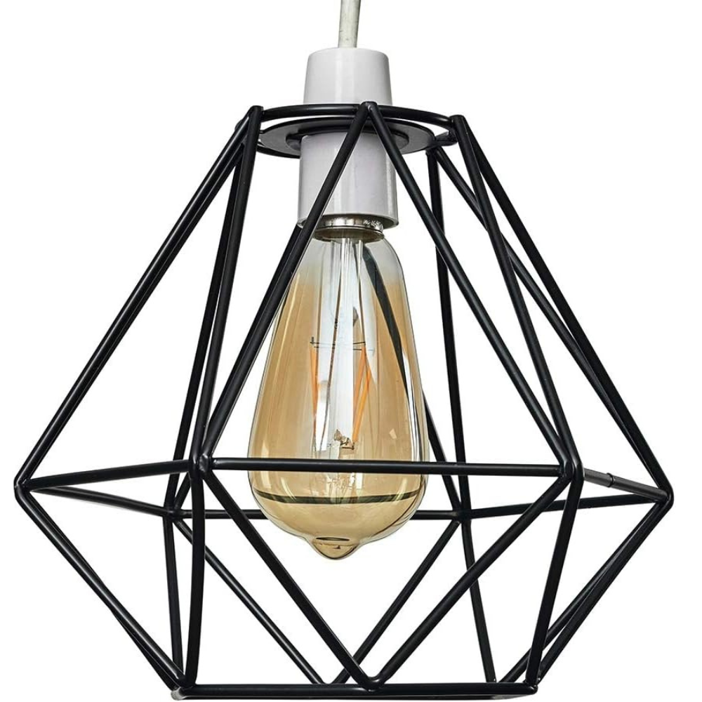 Retro Style Metal Basket Cage Ceiling Pendant Light Shade